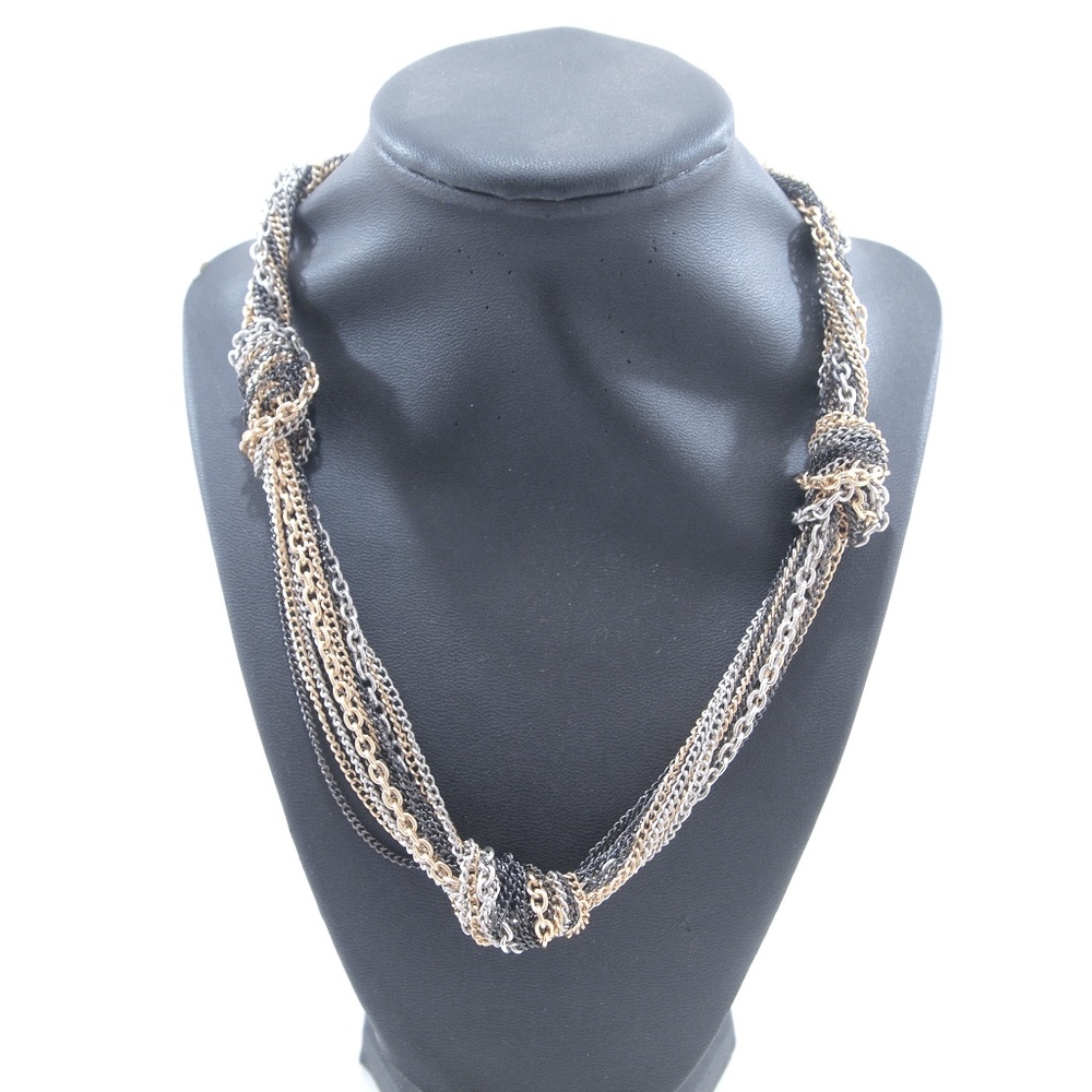 Costume Jewelry Multi Color & Stand Chain Necklace